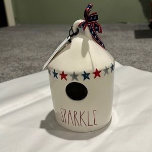 Rae Dunn Patriotic SPARKLE Birdhouse